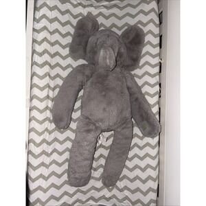 Pottery Barn Kids Gray Elephant Plush Stuffed Animal Hanging Hands Feet 20'‎